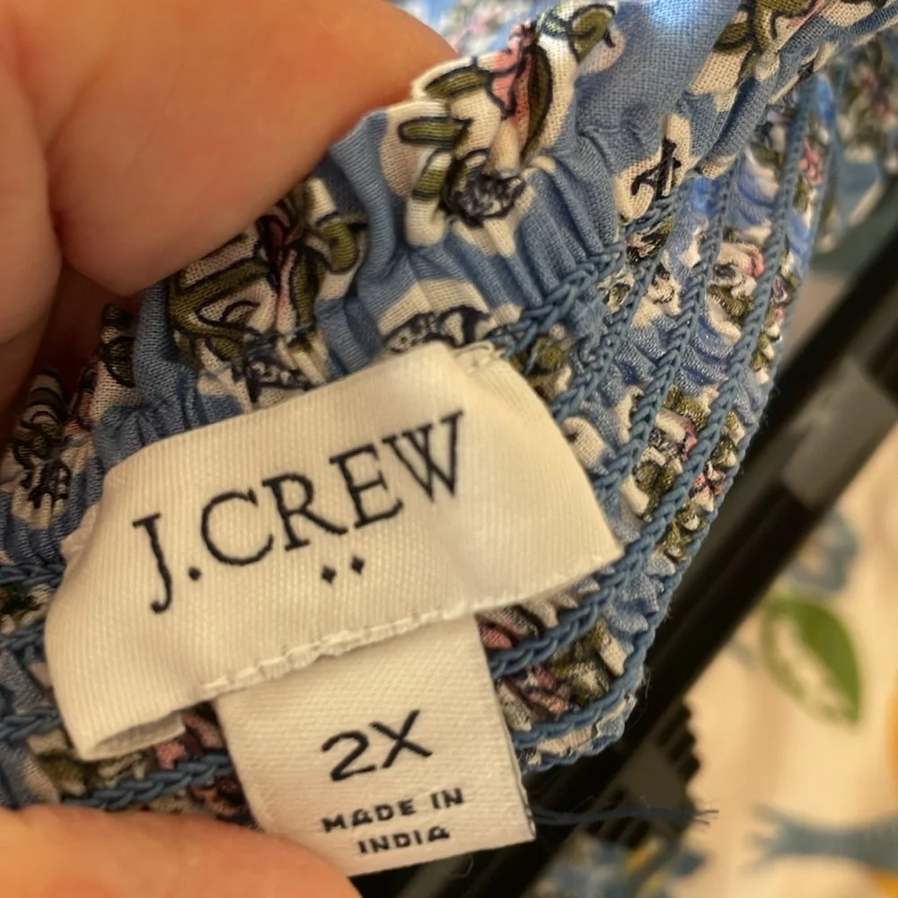 J.Crew off the shoulder puff sleeve floral dress